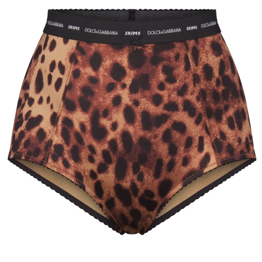 Limited Edition Dolce&Gabbana x SKIMS 
STRETCH SATIN HIGH-WAISTED BRIEF Size L
